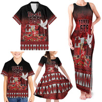 Custom Tonga 676 Haamonga a Maui Family Matching Tank Maxi Dress and Hawaiian Shirt Tongan Sipi Tau Unique Dance LT9 - Polynesian Pride