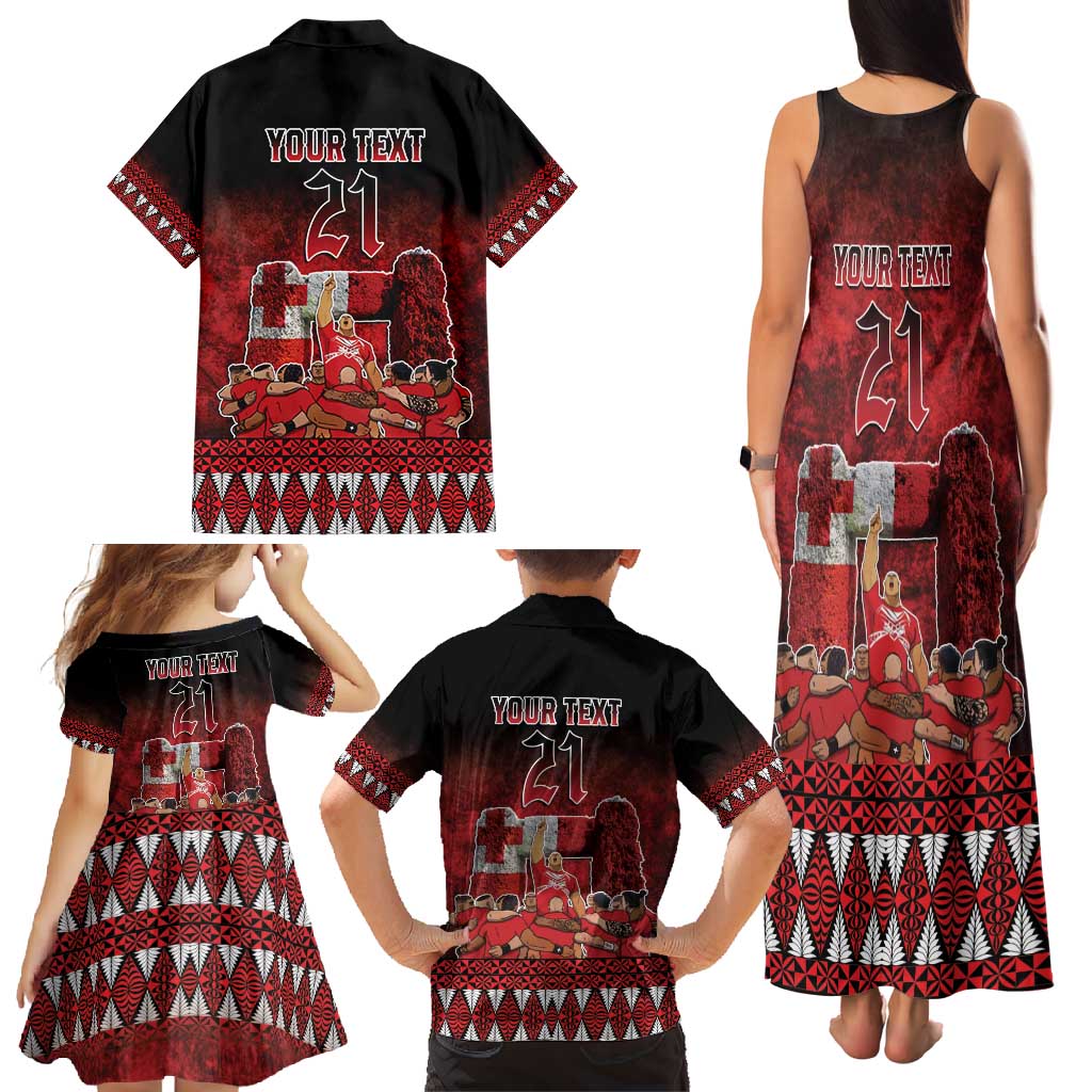 Custom Tonga 676 Haamonga a Maui Family Matching Tank Maxi Dress and Hawaiian Shirt Tongan Sipi Tau Unique Dance LT9 - Polynesian Pride