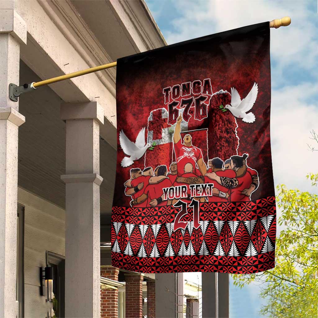 Custom Tonga 676 Haamonga a Maui Garden Flag Tongan Sipi Tau Unique Dance LT9 House Flag Red - Polynesian Pride