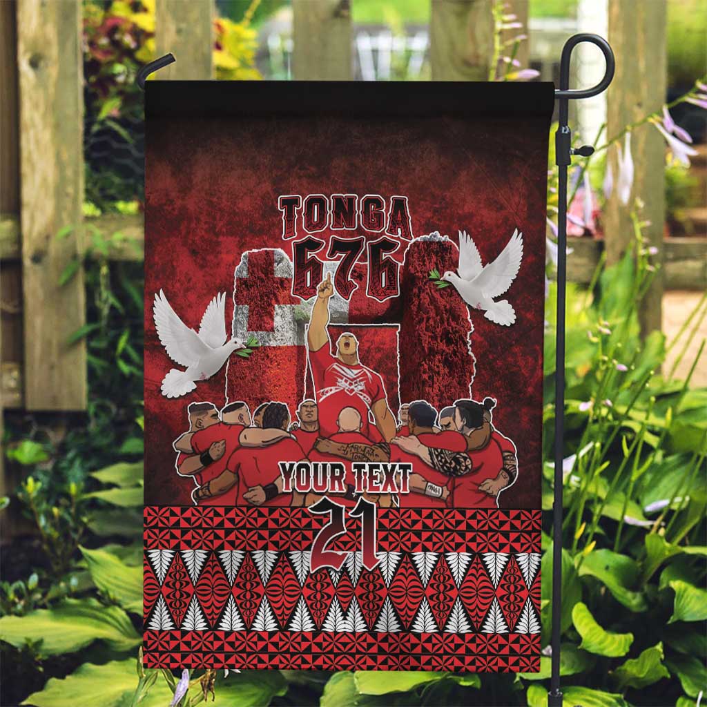 Custom Tonga 676 Haamonga a Maui Garden Flag Tongan Sipi Tau Unique Dance LT9 Garden Flag Red - Polynesian Pride