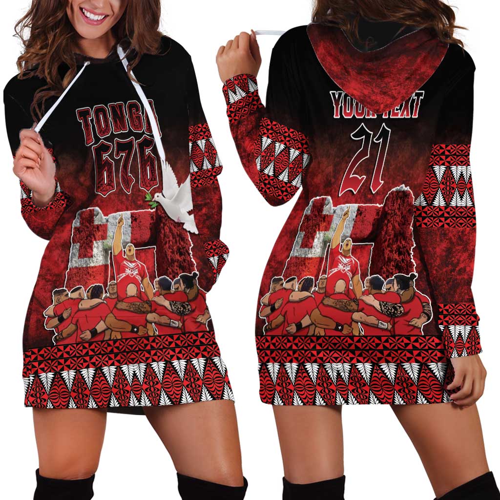 Custom Tonga 676 Haamonga a Maui Hoodie Dress Tongan Sipi Tau Unique Dance LT9 - Polynesian Pride