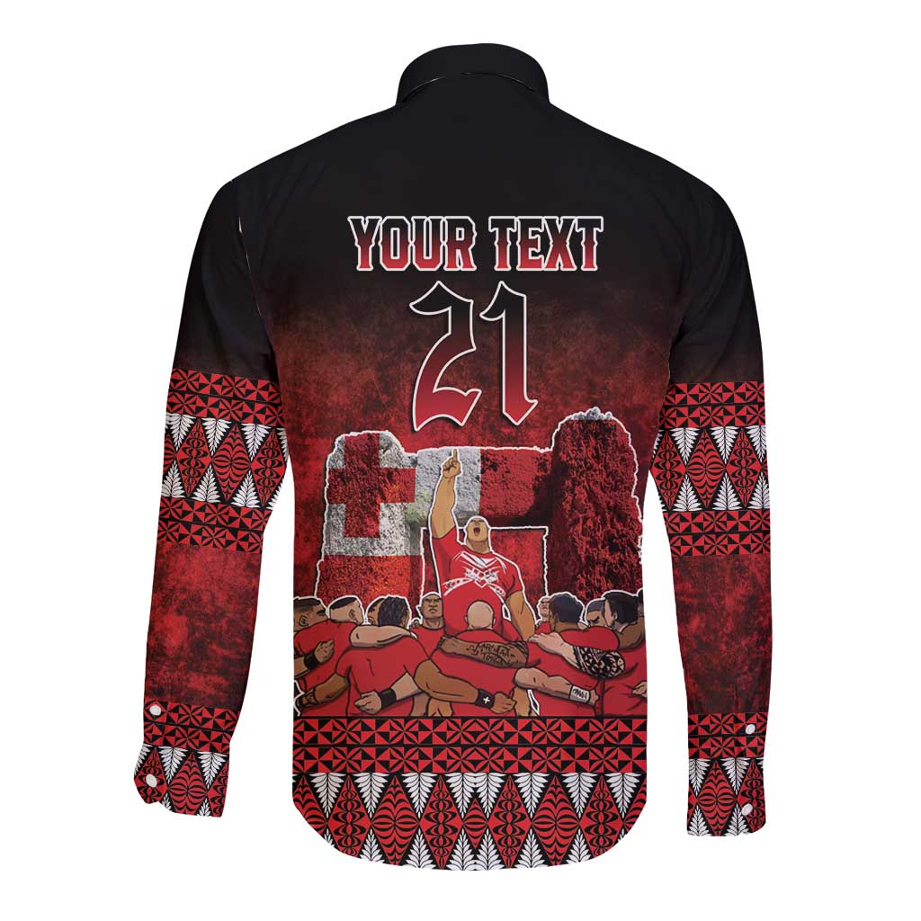 Custom Tonga 676 Haamonga a Maui Long Sleeve Button Shirt Tongan Sipi Tau Unique Dance LT9 - Polynesian Pride