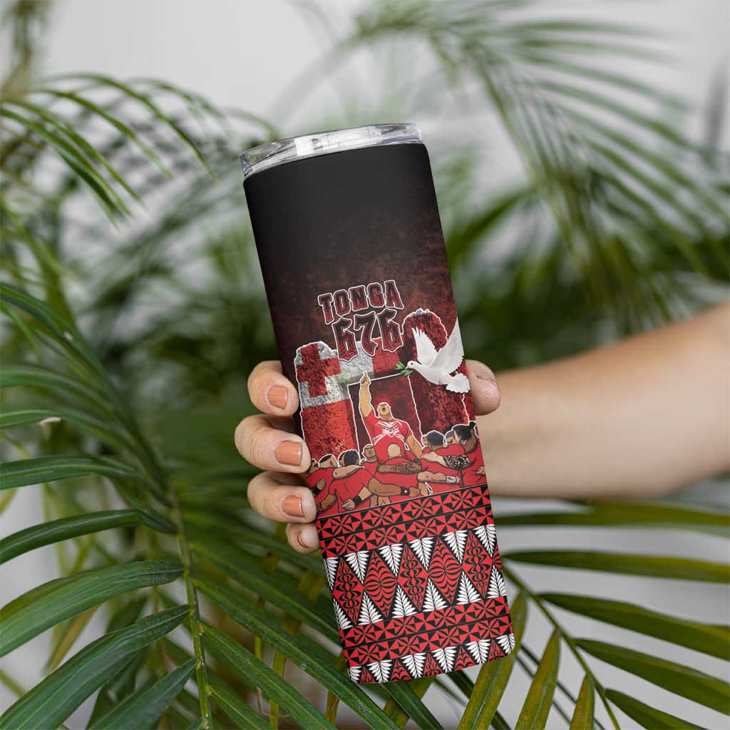 Custom Tonga 676 Haamonga a Maui Skinny Tumbler Tongan Sipi Tau Unique Dance LT9 - Polynesian Pride