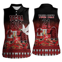 Custom Tonga 676 Haamonga a Maui Women Sleeveless Polo Shirt Tongan Sipi Tau Unique Dance LT9 - Polynesian Pride