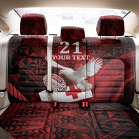 Custom Tonga XIII Rugby Tribal Tattoo Back Car Seat Cover Mate Ma'a Tonga Kupesi Ngatu Grunge Style LT9 - Polynesian Pride