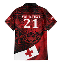 Custom Tonga XIII Rugby Tribal Tattoo Family Matching Mermaid Dress and Hawaiian Shirt Mate Ma'a Tonga Kupesi Ngatu Grunge Style LT9 - Polynesian Pride