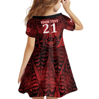 Custom Tonga XIII Rugby Tribal Tattoo Family Matching Tank Maxi Dress and Hawaiian Shirt Mate Ma'a Tonga Kupesi Ngatu Grunge Style LT9 - Polynesian Pride