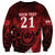 Custom Tonga XIII Rugby Tribal Tattoo Sweatshirt Mate Ma'a Tonga Kupesi Ngatu Grunge Style