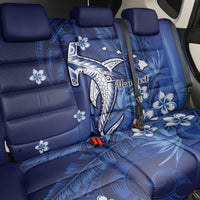 Personalized Hawaiian Maori Hammerhead Shark Back Car Seat Cover Polu Plumeria LT9 - Polynesian Pride