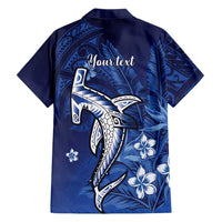Personalized Hawaiian Maori Hammerhead Shark Family Matching Off Shoulder Short Dress and Hawaiian Shirt Polu Plumeria LT9 - Polynesian Pride