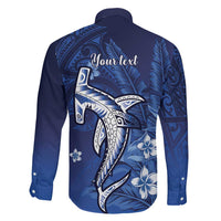 Personalized Hawaiian Maori Hammerhead Shark Family Matching Summer Maxi Dress and Hawaiian Shirt Polu Plumeria LT9 - Polynesian Pride