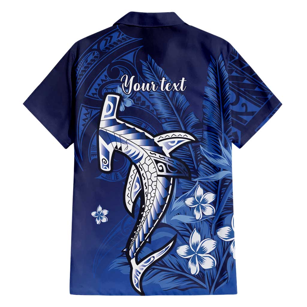 Personalized Hawaiian Maori Hammerhead Shark Hawaiian Shirt Polu Plumeria - Polynesian Pride
