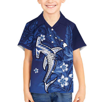 Personalized Hawaiian Maori Hammerhead Shark Hawaiian Shirt Polu Plumeria - Polynesian Pride