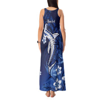 Personalized Hawaiian Maori Hammerhead Shark Tank Maxi Dress Polu Plumeria LT9 - Polynesian Pride