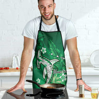Personalized Hawaiian Maori Hammerhead Shark Apron Omaomao Plumeria - Polynesian Pride
