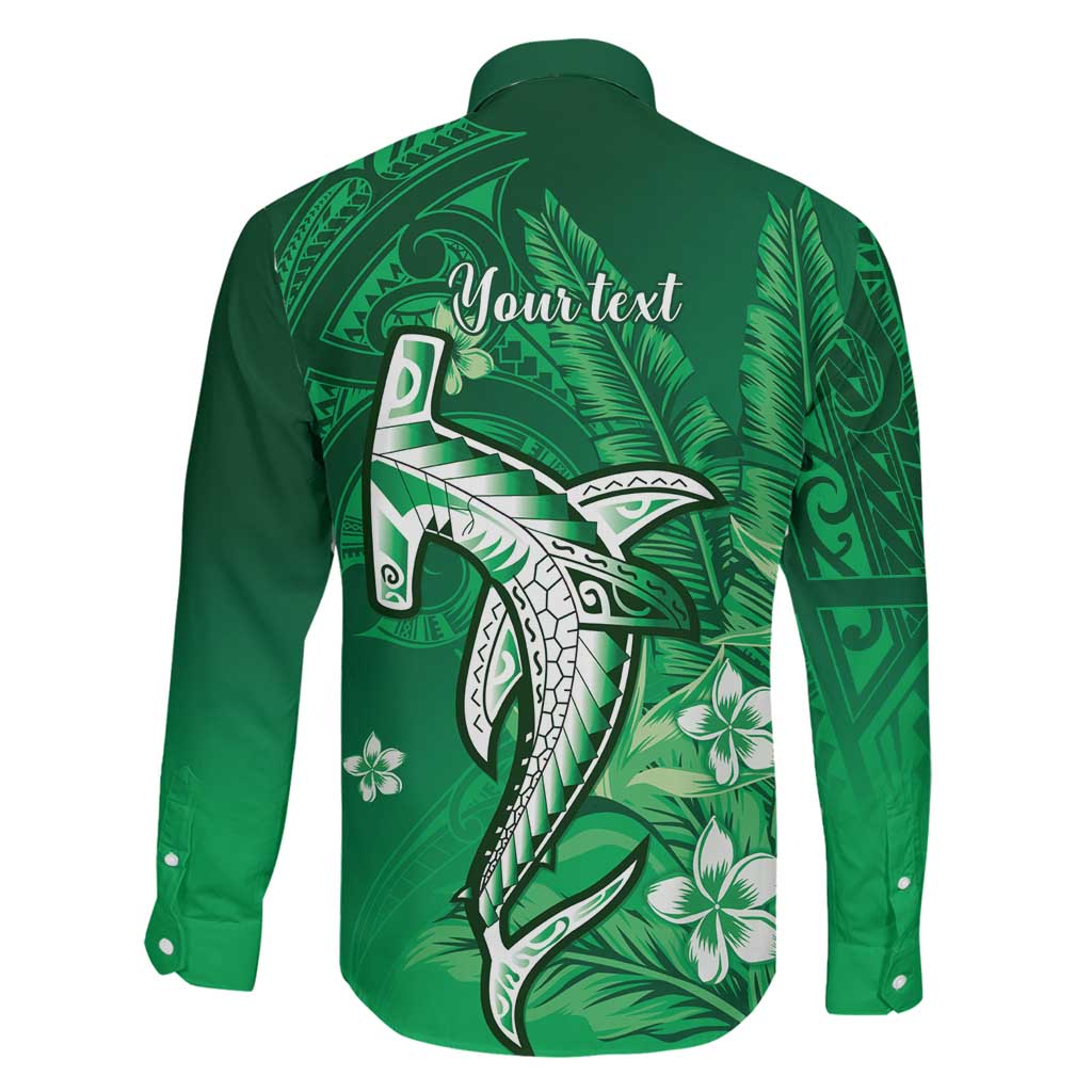 Personalized Hawaiian Maori Hammerhead Shark Family Matching Off Shoulder Short Dress and Hawaiian Shirt Omaomao Plumeria LT9 - Polynesian Pride