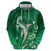 Personalized Hawaiian Maori Hammerhead Shark Hoodie Omaomao Plumeria LT9 - Polynesian Pride