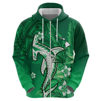 Personalized Hawaiian Maori Hammerhead Shark Hoodie Omaomao Plumeria LT9 - Polynesian Pride