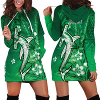 Personalized Hawaiian Maori Hammerhead Shark Hoodie Dress Omaomao Plumeria LT9 - Polynesian Pride