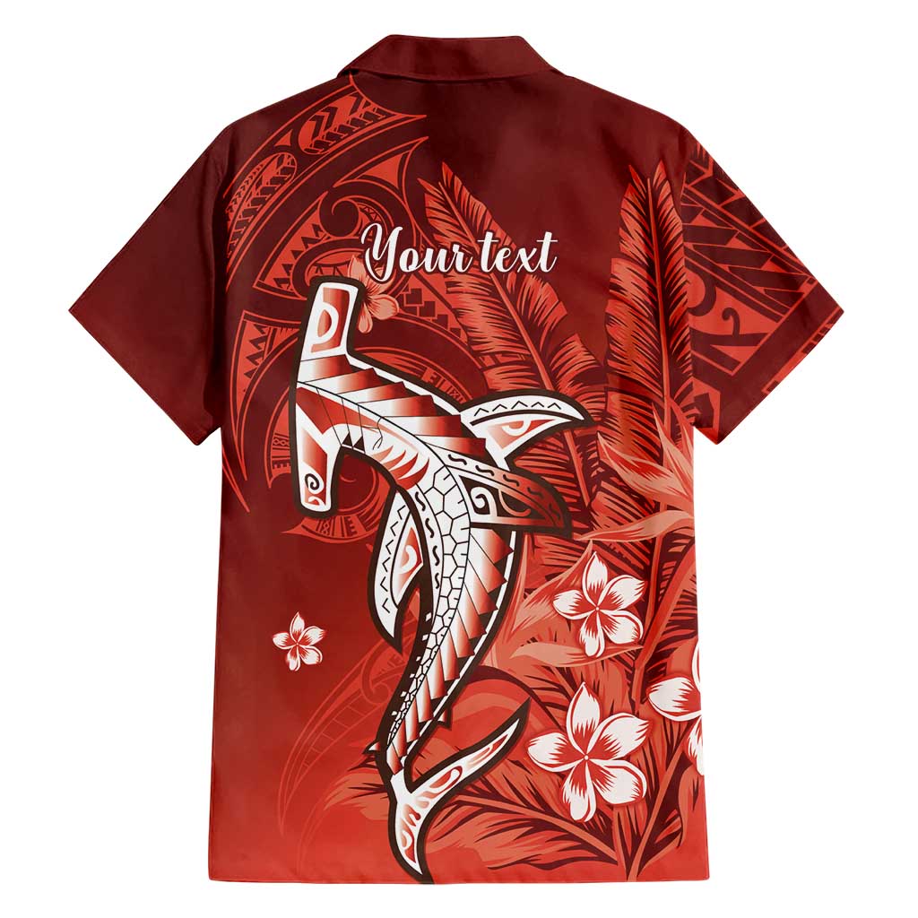 Personalized Hawaiian Maori Hammerhead Shark Family Matching Summer Maxi Dress and Hawaiian Shirt Ulaula Plumeria LT9 - Polynesian Pride