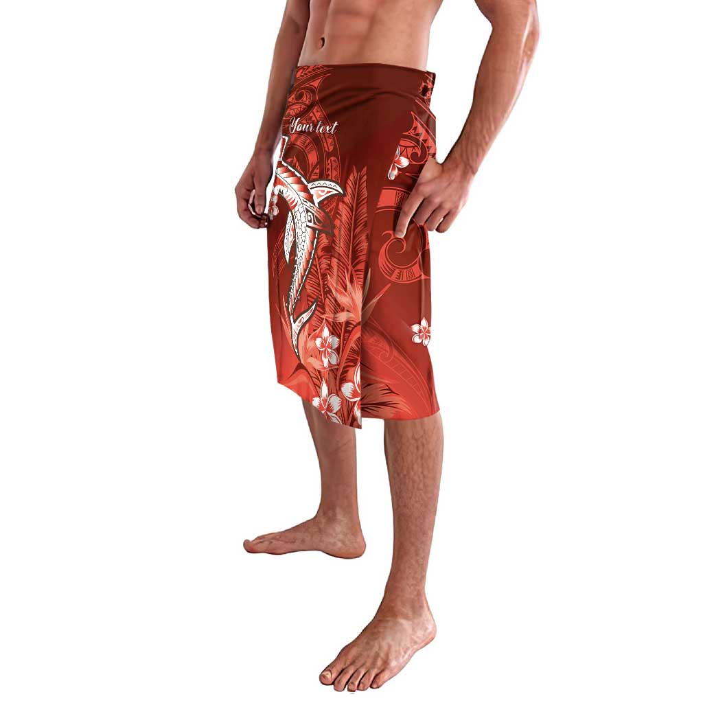 Personalized Hawaiian Maori Hammerhead Shark Lavalava Ulaula Plumeria - Polynesian Pride