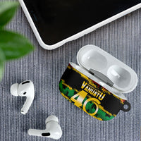 Vanuatu 46th Year Anniversary AirPods Case 30 July 1980 Hibiscus Seamless Pattern