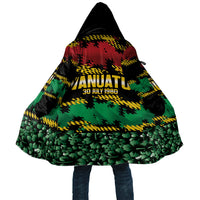 Vanuatu 46th Year Anniversary Cloak 30 July 1980 Hibiscus Seamless Pattern