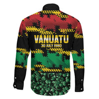 Vanuatu 46th Year Anniversary Family Matching Off Shoulder Short Dress and Hawaiian Shirt 30 July 1980 Hibiscus Seamless Pattern LT9 - Polynesian Pride
