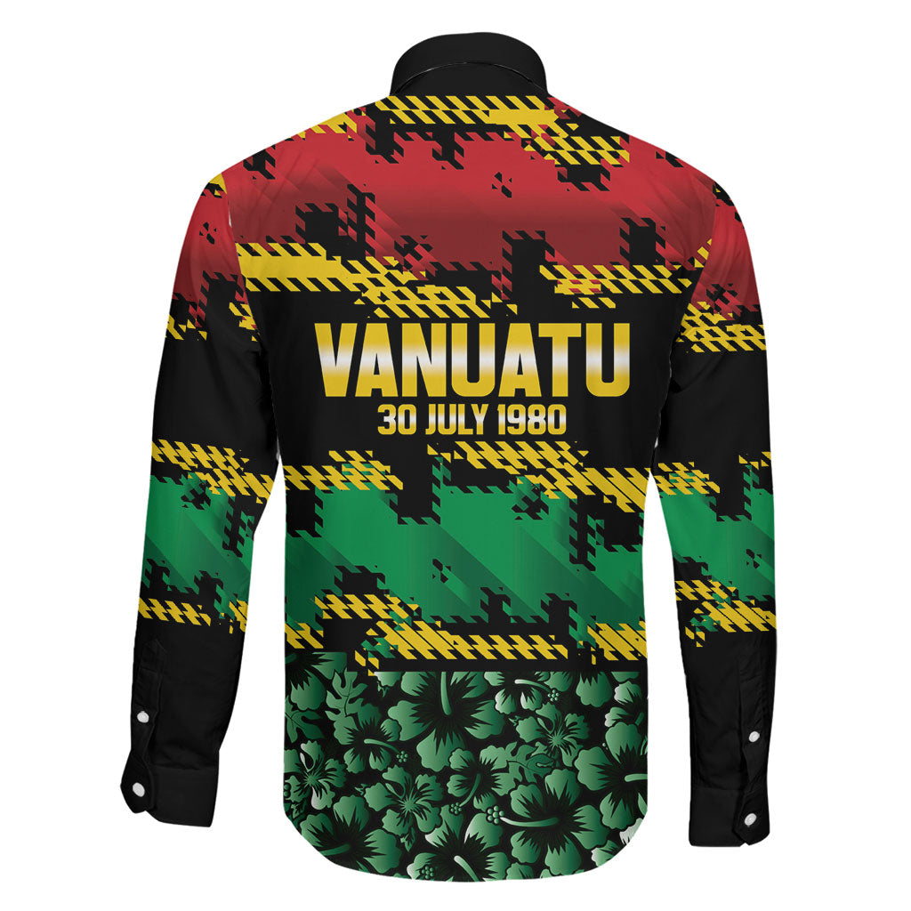 Vanuatu 46th Year Anniversary Family Matching Puletasi and Hawaiian Shirt 30 July 1980 Hibiscus Seamless Pattern LT9 - Polynesian Pride
