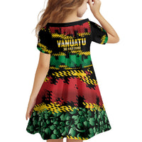 Vanuatu 46th Year Anniversary Family Matching Summer Maxi Dress and Hawaiian Shirt 30 July 1980 Hibiscus Seamless Pattern LT9 - Polynesian Pride