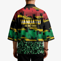 Vanuatu 46th Year Anniversary Kimono 30 July 1980 Hibiscus Seamless Pattern