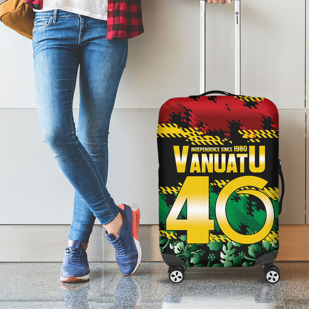 Vanuatu 46th Year Anniversary Luggage Cover 30 July 1980 Hibiscus Seamless Pattern
