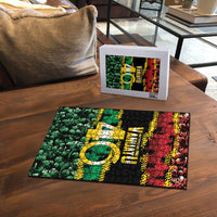 Vanuatu 46th Year Anniversary Puzzle 30 July 1980 Hibiscus Seamless Pattern