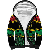 Vanuatu 46th Year Anniversary Sherpa Hoodie 30 July 1980 Hibiscus Seamless Pattern