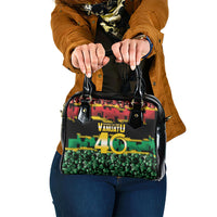 Vanuatu 46th Year Anniversary Shoulder Handbag 30 July 1980 Hibiscus Seamless Pattern