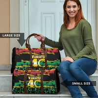 Vanuatu 46th Year Anniversary Travel Bag 30 July 1980 Hibiscus Seamless Pattern