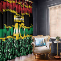 Vanuatu 46th Year Anniversary Window Curtain 30 July 1980 Hibiscus Seamless Pattern