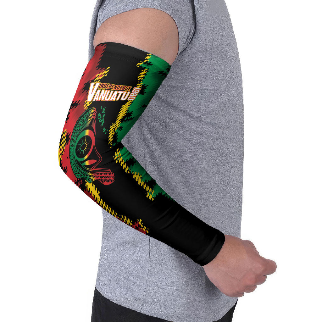 Vanuatu 46th Year Anniversary Arm Sleeves Tamtam Slit Drums Long God Yumi Stanap LT9 - Polynesian Pride