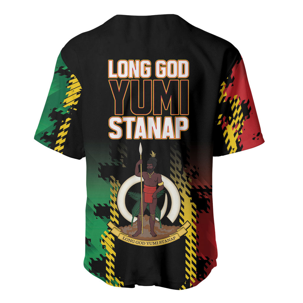Vanuatu 46th Year Anniversary Baseball Jersey Tamtam Slit Drums Long God Yumi Stanap LT9 - Polynesian Pride