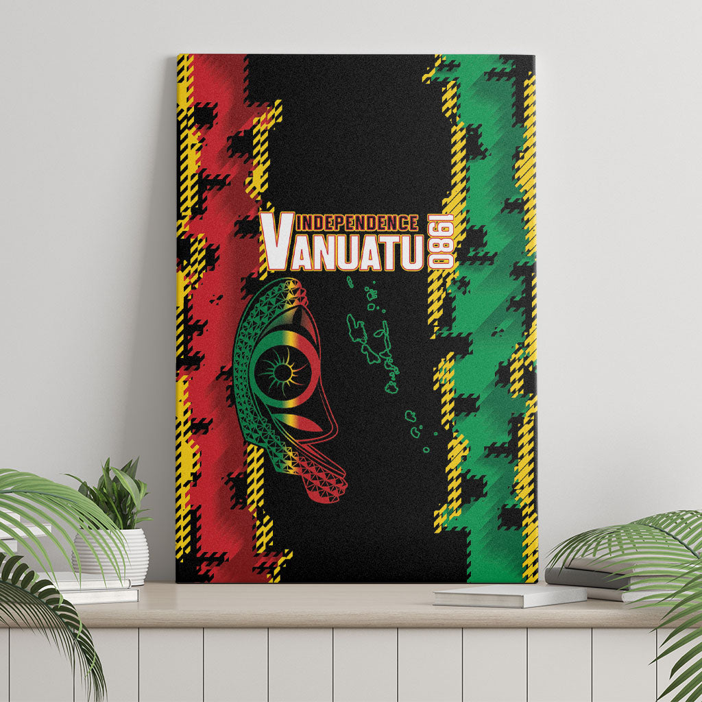 Vanuatu 46th Year Anniversary Canvas Wall Art Tamtam Slit Drums Long God Yumi Stanap LT9 - Polynesian Pride