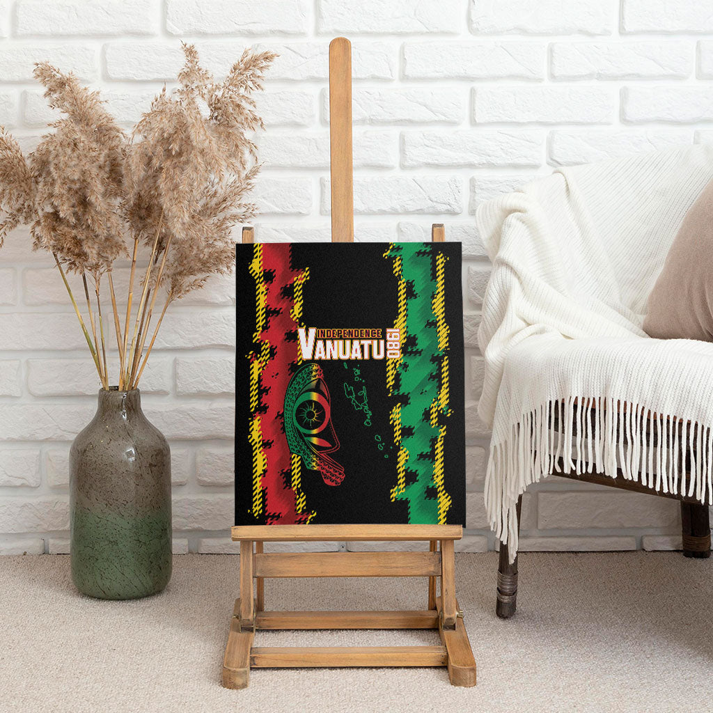 Vanuatu 46th Year Anniversary Canvas Wall Art Tamtam Slit Drums Long God Yumi Stanap LT9 - Polynesian Pride
