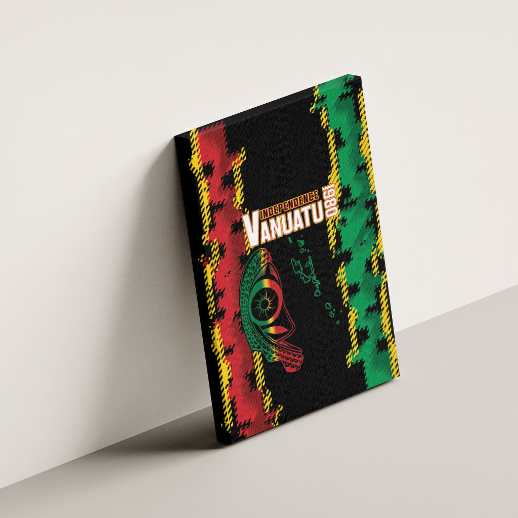Vanuatu 46th Year Anniversary Canvas Wall Art Tamtam Slit Drums Long God Yumi Stanap LT9 - Polynesian Pride