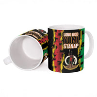 Vanuatu 46th Year Anniversary Ceramic Mug Tamtam Slit Drums Long God Yumi Stanap