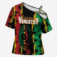 Vanuatu 46th Year Anniversary Cross Shoulder Shirt Tamtam Slit Drums Long God Yumi Stanap