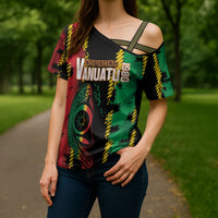 Vanuatu 46th Year Anniversary Cross Shoulder Shirt Tamtam Slit Drums Long God Yumi Stanap