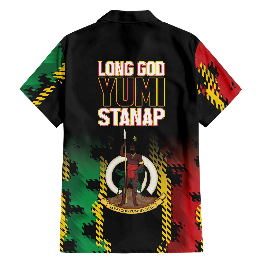 Vanuatu 46th Year Anniversary Family Matching Mermaid Dress and Hawaiian Shirt Tamtam Slit Drums Long God Yumi Stanap LT9 - Polynesian Pride