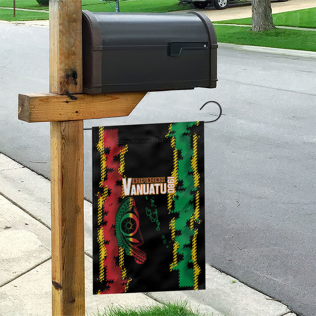 Vanuatu 46th Year Anniversary Garden Flag Tamtam Slit Drums Long God Yumi Stanap