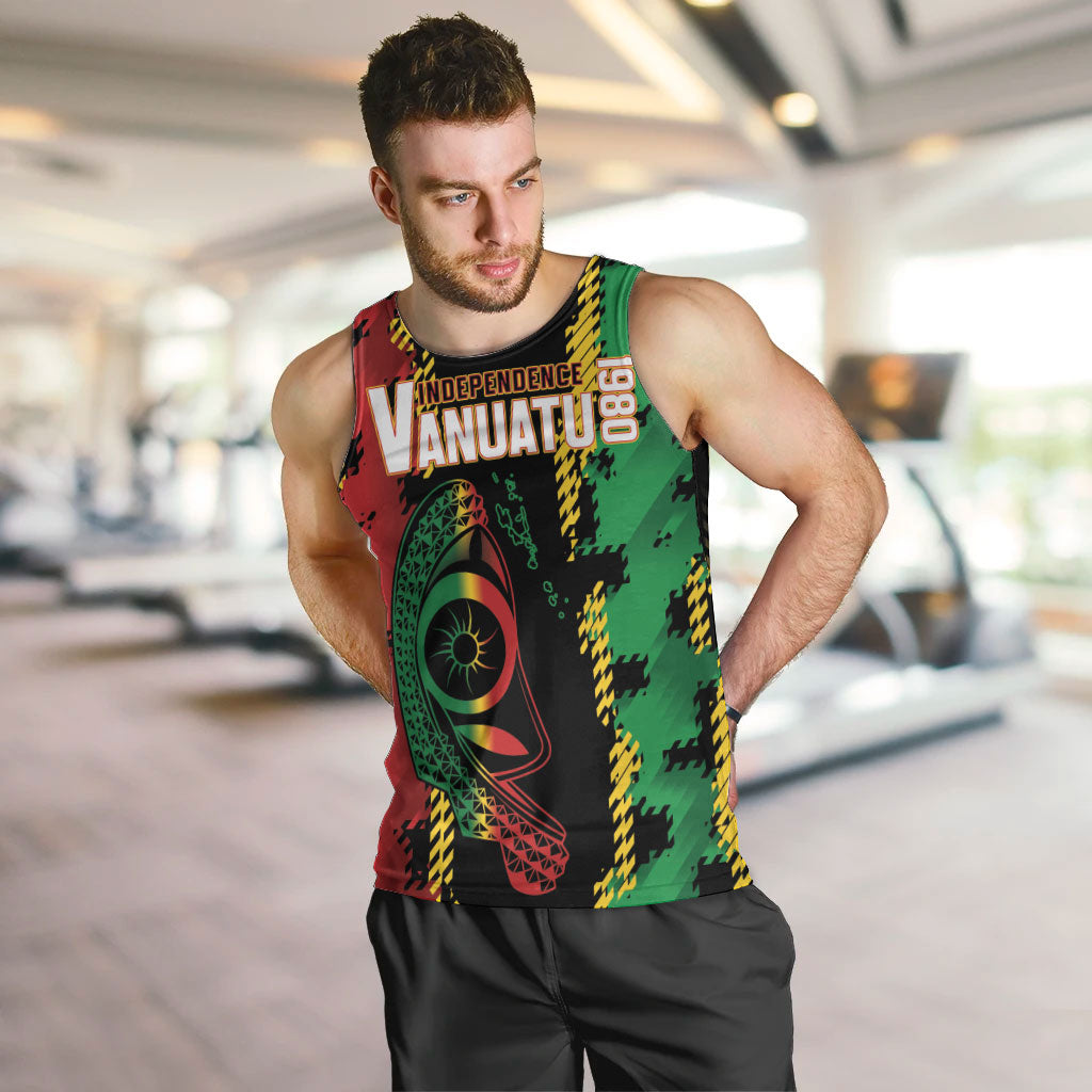 Vanuatu 46th Year Anniversary Men Tank Top Tamtam Slit Drums Long God Yumi Stanap