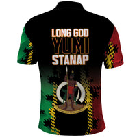 Vanuatu 46th Year Anniversary Polo Shirt Tamtam Slit Drums Long God Yumi Stanap LT9 - Polynesian Pride