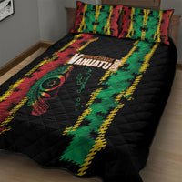Vanuatu 46th Year Anniversary Quilt Bed Set Tamtam Slit Drums Long God Yumi Stanap LT9 - Polynesian Pride